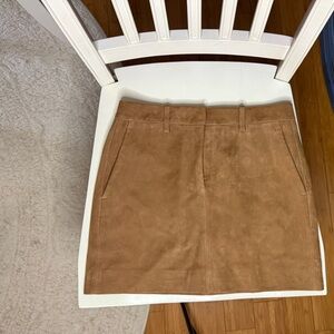Theory Camel Suede Skirt Sz 00